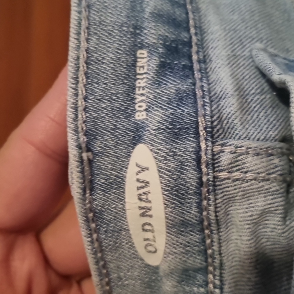 Old Navy Distressed Boyfriend Jeans Blue Size 8 - Picture 14 of 15